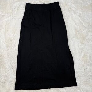 AYR NWOT The High Hopes Pima Cotton Midi Skirt Black Women's Medium